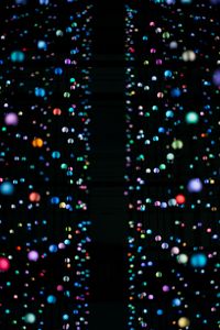 Preview wallpaper garland, balls, colorful, dark