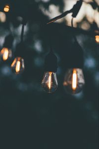 Preview wallpaper garland, bulbs, glow, evening