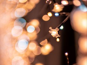 Preview wallpaper garland, glare, bokeh, lighting, illumination