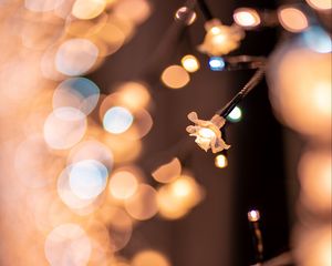 Preview wallpaper garland, glare, bokeh, lighting, illumination