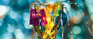 Preview wallpaper garland, letters, colorful, blur