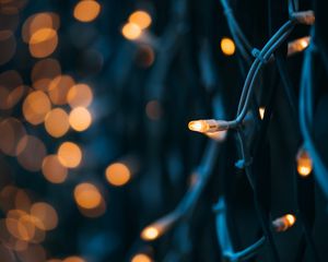 Preview wallpaper garland, light bulbs, lights, light, macro