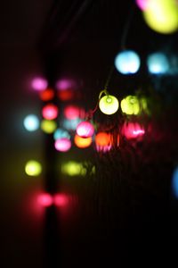 Preview wallpaper garland, light, colorful, dark