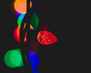 Preview wallpaper garland, light, glare, colorful