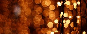 Preview wallpaper garland, light, glare, bokeh, dark