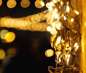 Preview wallpaper garland, light, lights, bokeh