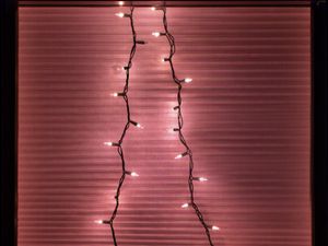 Preview wallpaper garland, light, mesh, red, dark