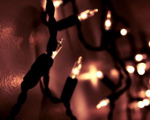 Preview wallpaper garland, light, shadow, holiday