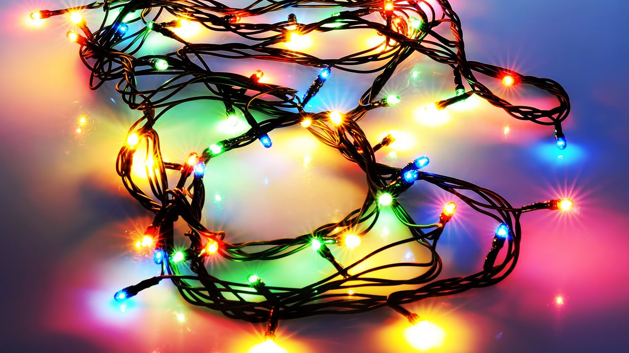 Wallpaper garland, lights, light, holiday, christmas, new year hd