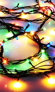 Preview wallpaper garland, lights, light, holiday, christmas, new year