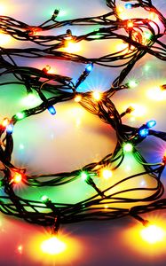 Preview wallpaper garland, lights, light, holiday, christmas, new year