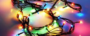 Preview wallpaper garland, lights, light, holiday, christmas, new year