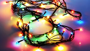 Preview wallpaper garland, lights, light, holiday, christmas, new year