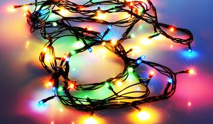 Preview wallpaper garland, lights, light, holiday, christmas, new year