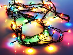 Preview wallpaper garland, lights, light, holiday, christmas, new year