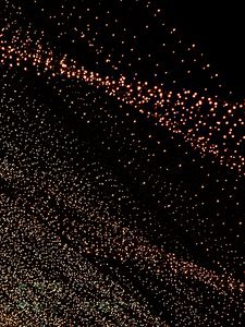 Preview wallpaper garland, night, lights, black background