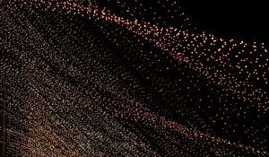 Preview wallpaper garland, night, lights, black background