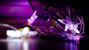 Preview wallpaper garland, star, light, glow