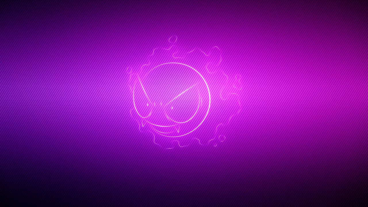 Wallpaper gastly, pokemon, purple, light