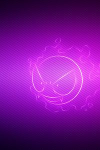 Preview wallpaper gastly, pokemon, purple, light