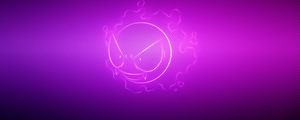 Preview wallpaper gastly, pokemon, purple, light