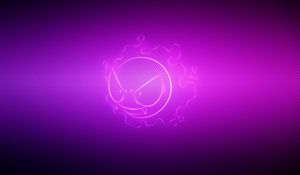 Preview wallpaper gastly, pokemon, purple, light