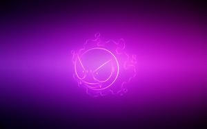 Preview wallpaper gastly, pokemon, purple, light