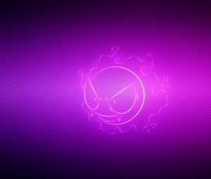 Preview wallpaper gastly, pokemon, purple, light