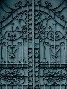 Preview wallpaper gate, metal, metallic, iron, pattern