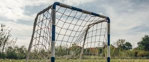 Preview wallpaper gate, net, field, grass, football, sport