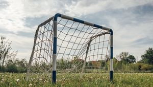 Preview wallpaper gate, net, field, grass, football, sport