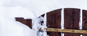 Preview wallpaper gate, snow, winter, fence