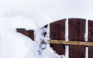 Preview wallpaper gate, snow, winter, fence