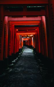 Preview wallpaper gate, torii, architecture, red