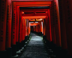 Preview wallpaper gate, torii, architecture, red