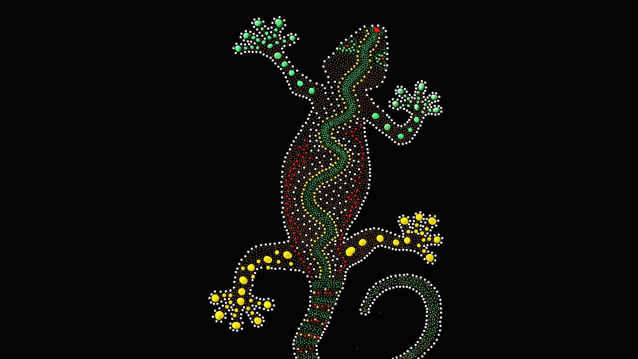 Wallpaper gecko, lizard, art, point
