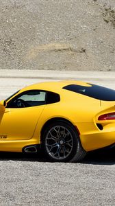 Preview wallpaper geiger, dodge, srt, viper, yellow, side view