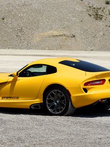 Preview wallpaper geiger, dodge, srt, viper, yellow, side view
