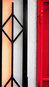 Preview wallpaper geometry, lattice, door, red, white