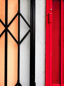 Preview wallpaper geometry, lattice, door, red, white