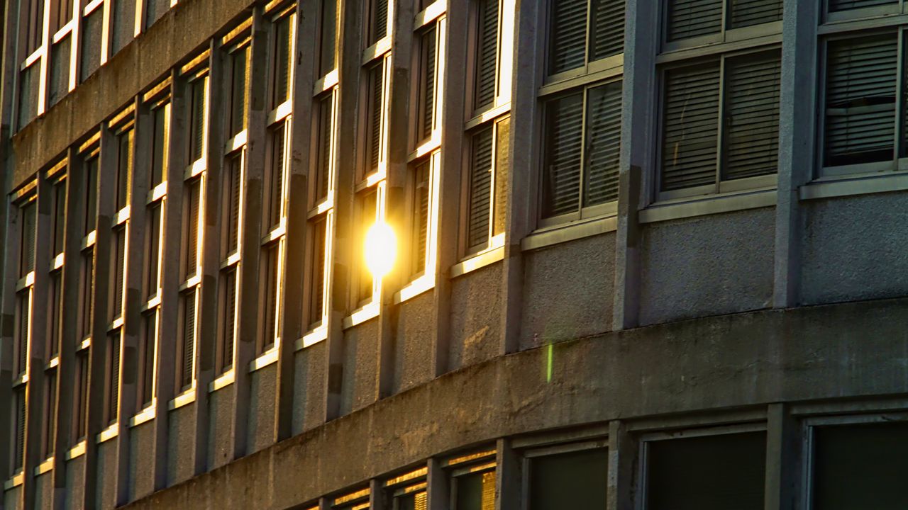 Wallpaper geometry, windows, building, light, lines