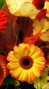 Preview wallpaper gerbera, colorful, flowers, bouquet, decoration