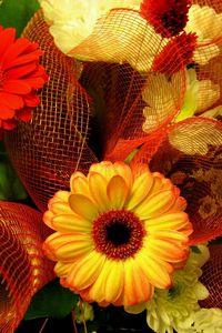 Preview wallpaper gerbera, colorful, flowers, bouquet, decoration