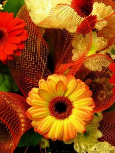 Preview wallpaper gerbera, colorful, flowers, bouquet, decoration