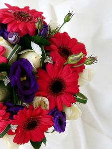 Preview wallpaper gerbera, roses, flowers, bouquets, composition