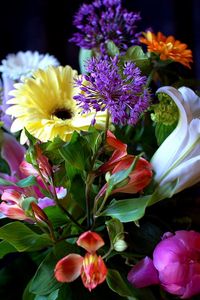 Preview wallpaper gerberas, lilies, flowers, bouquets, composition, greens