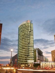 Preview wallpaper germany, berlin, potsdamer platz, morning, building, architecture