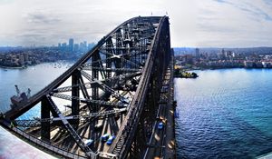 Preview wallpaper germany, bridge, river, sea, buildings