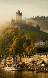 Preview wallpaper germany, cochem, mosel, river, castle