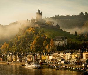 Preview wallpaper germany, cochem, mosel, river, castle
